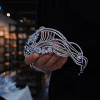 st1-17734 /2 wasy Gorgeous Pearls Wedding Crown