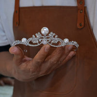 17813 Korean Pearls&Crystal Wedding Tiaras Headpieces