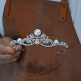 17813 Korean Pearls&Crystal Wedding Tiaras Headpieces