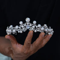 st1-st1-17815 Princess &Pearls Wedding Tiaras Crowns