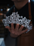 st1-17502 Pearls&Zircon Wedding Tiaras Crowns