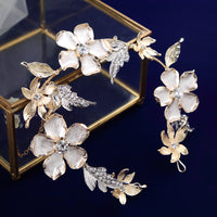 Baroque Leaves Brides Hairbands Bridal Crystal Headbands Wedding Hair Jewelry G4159