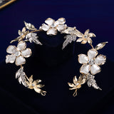 Baroque Leaves Brides Hairbands Bridal Crystal Headbands Wedding Hair Jewelry G4159