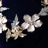 Baroque Leaves Brides Hairbands Bridal Crystal Headbands Wedding Hair Jewelry G4159