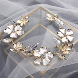 Baroque Leaves Brides Hairbands Bridal Crystal Headbands Wedding Hair Jewelry G4159