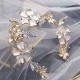 Baroque Leaves Brides Hairbands Bridal Crystal Headbands Wedding Hair Jewelry G4159