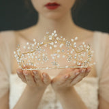 European Rhinestone Brides Tiaras Headbands with Earring