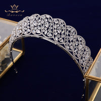 Princess Silver Sparkling Zircon Brides Tiaras Crown Bridal Hairbands Headpiece Wedding Hair Accessories TR0459
