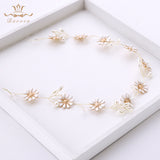 Sunflower Soft Brides Hairbands Long Wedding Hair Accessories Girls Party Dress Accessories