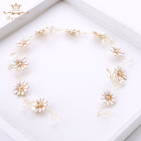 Sunflower Soft Brides Hairbands Long Wedding Hair Accessories Girls Party Dress Accessories