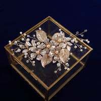 Flower Brides Hair Combs Leaves Hairbands Rhinestone Hair Sticks Wedding Hair Accessories J6221