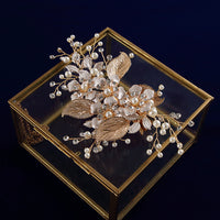 Flower Brides Hair Combs Leaves Hairbands Rhinestone Hair Sticks Wedding Hair Accessories J6221