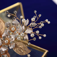 Flower Brides Hair Combs Leaves Hairbands Rhinestone Hair Sticks Wedding Hair Accessories J6221