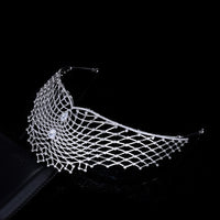 Gorgeous Bridal Cubic Zircon Crystal Silver Tiara Crown Wedding Headdress