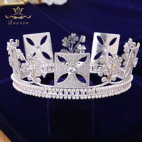 Royal Diana Princess Full Zircon Bride Tiaras Tocado Novia Headband