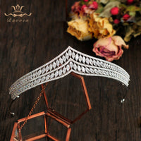 Princess Silver Crystal Wedding Hairbands Brides Full Zircon Tiaras Crowns Evening Headpieces Bridal Hair Accessories