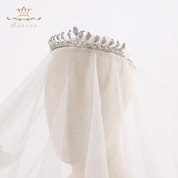 Full Zircon Brides Crowns Tiaras Elegant Headband For Brides Wedding Hair Accessories Evening Hair Jewelry