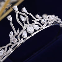 Sparkly Silver Tiaras Headpieces for Brides Zircon Crystal Bridal Crowns Wedding Hairbands Evening Hair Accessories