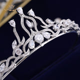 Sparkly Silver Tiaras Headpieces for Brides Zircon Crystal Bridal Crowns Wedding Hairbands Evening Hair Accessories