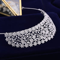 Luxurious Zircon Tiara Bridal Hair Jewelry Wedding Hair Accessories Queen Wedding Crystal Crowns Tiaras