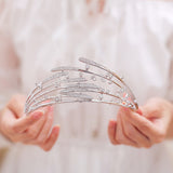 Royal Zircons Tiaras Crown Silver Wedding Hairbands Plated Crystal Wedding Hair Accessories Prom Jewelry