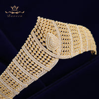 Royal Gold Silver Crystal Tiaras Crowns for Brides Wedding Full Zircon Hairbands Evening Hair Accessories