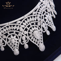 Top Quality Stunning Gold Full Zircon Wedding Hairbands for Brides Crystal Tiaras Crowns Wedding Hair Accessories