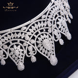 Top Quality Stunning Gold Full Zircon Wedding Hairbands for Brides Crystal Tiaras Crowns Wedding Hair Accessories