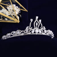 Sparkly Silver Tiaras Headpieces for Brides Zircon Crystal Bridal Crowns Wedding Hairbands Evening Hair Accessories