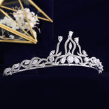 Sparkly Silver Tiaras Headpieces for Brides Zircon Crystal Bridal Crowns Wedding Hairbands Evening Hair Accessories