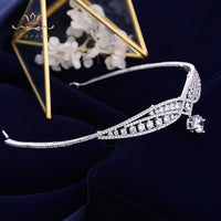 European Simple Zircon Tiaras Headpieces Plated Crystal Wedding Crowns Brides Hair Accessories Evening Jewelry Gifts