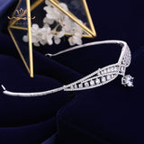 European Simple Zircon Tiaras Headpieces Plated Crystal Wedding Crowns Brides Hair Accessories Evening Jewelry Gifts
