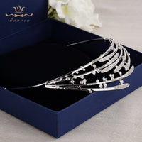Royal Zircons Tiaras Crown Silver Wedding Hairbands Plated Crystal Wedding Hair Accessories Prom Jewelry