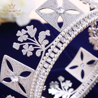 Royal Diana Princess Full Zircon Bride Tiaras Tocado Novia Headband