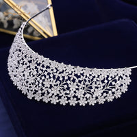 Luxurious Zircon Tiara Bridal Hair Jewelry Wedding Hair Accessories Queen Wedding Crystal Crowns Tiaras