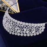 Luxurious Zircon Tiara Bridal Hair Jewelry Wedding Hair Accessories Queen Wedding Crystal Crowns Tiaras
