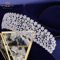 Luxurious Zircon Tiara Bridal Hair Jewelry Wedding Hair Accessories Queen Wedding Crystal Crowns Tiaras
