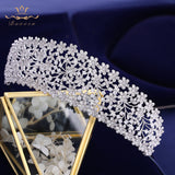 Luxurious Zircon Tiara Bridal Hair Jewelry Wedding Hair Accessories Queen Wedding Crystal Crowns Tiaras