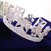 Royal Diana Princess Full Zircon Bride Tiaras Tocado Novia Headband