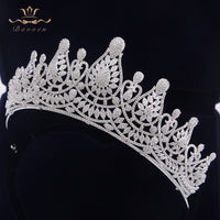 Top Quality Stunning Gold Full Zircon Wedding Hairbands for Brides Crystal Tiaras Crowns Wedding Hair Accessories