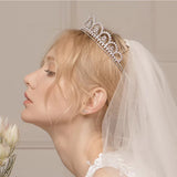 Gorgeous Crown Tiara de Noiva Princess Wedding Hair Accessories Women Hair Jewelry Zircon Bridal Crown and Tiaras