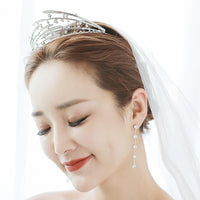 Royal Zircons Tiaras Crown Silver Wedding Hairbands Plated Crystal Wedding Hair Accessories Prom Jewelry