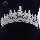Top Quality Stunning Gold Full Zircon Wedding Hairbands for Brides Crystal Tiaras Crowns Wedding Hair Accessories
