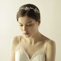 Wedding Handmade Silver Hairbands Brides Korean Soft Pearls Tiara Head Wear Crystal Hair Jewelry