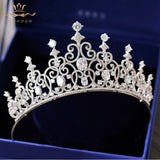 Royal Zircon Brides Tiaras Crowns Crystal Brides Hairbands Queen Headpieces Wedding Hair Accessories