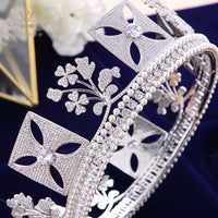 Royal Diana Princess Full Zircon Bride Tiaras Tocado Novia Headband
