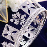 Royal Diana Princess Full Zircon Bride Tiaras Tocado Novia Headband