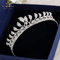 Full Zircon Brides Crowns Tiaras Elegant Headband For Brides Wedding Hair Accessories Evening Hair Jewelry