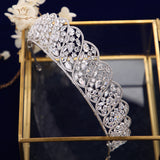 Princess Silver Sparkling Zircon Brides Tiaras Crown Bridal Hairbands Headpiece Wedding Hair Accessories TR0459