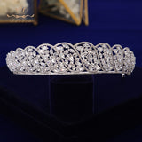 Princess Silver Sparkling Zircon Brides Tiaras Crown Bridal Hairbands Headpiece Wedding Hair Accessories TR0459